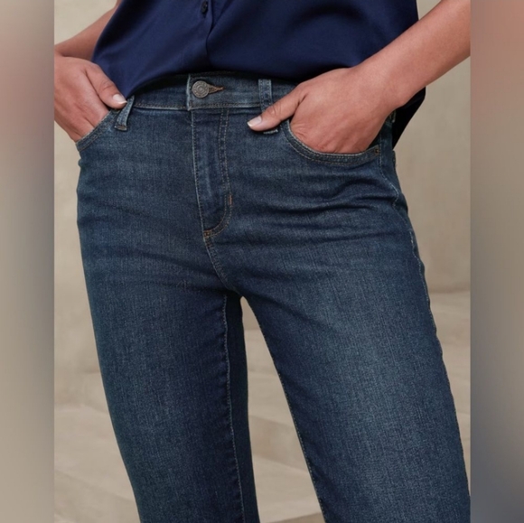 EUC Banana Republic Dark Wash Skinny Leg Slim‎ Fit Jeans Size 31/18 #0568 - Picture 3 of 15